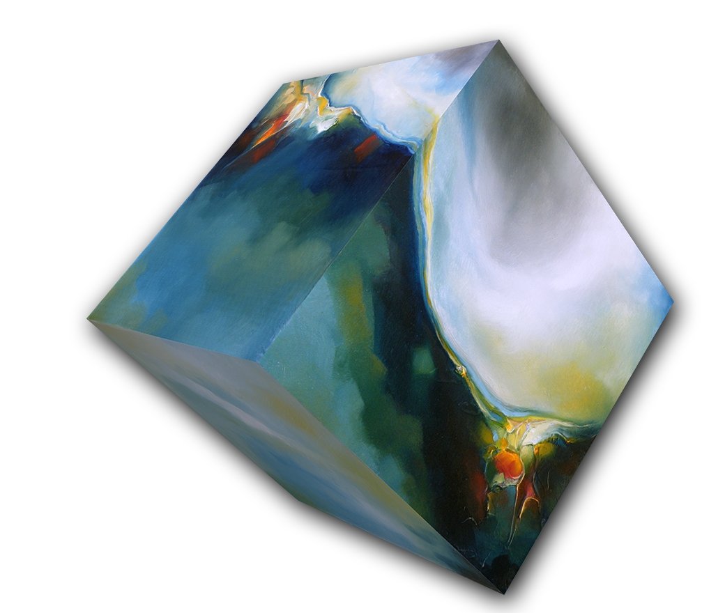 THE OMEGA 'And I saw a new heaven and a new earth' Oil on Board - 30X30X30 cm - Paul McCloskey © All rights reserved